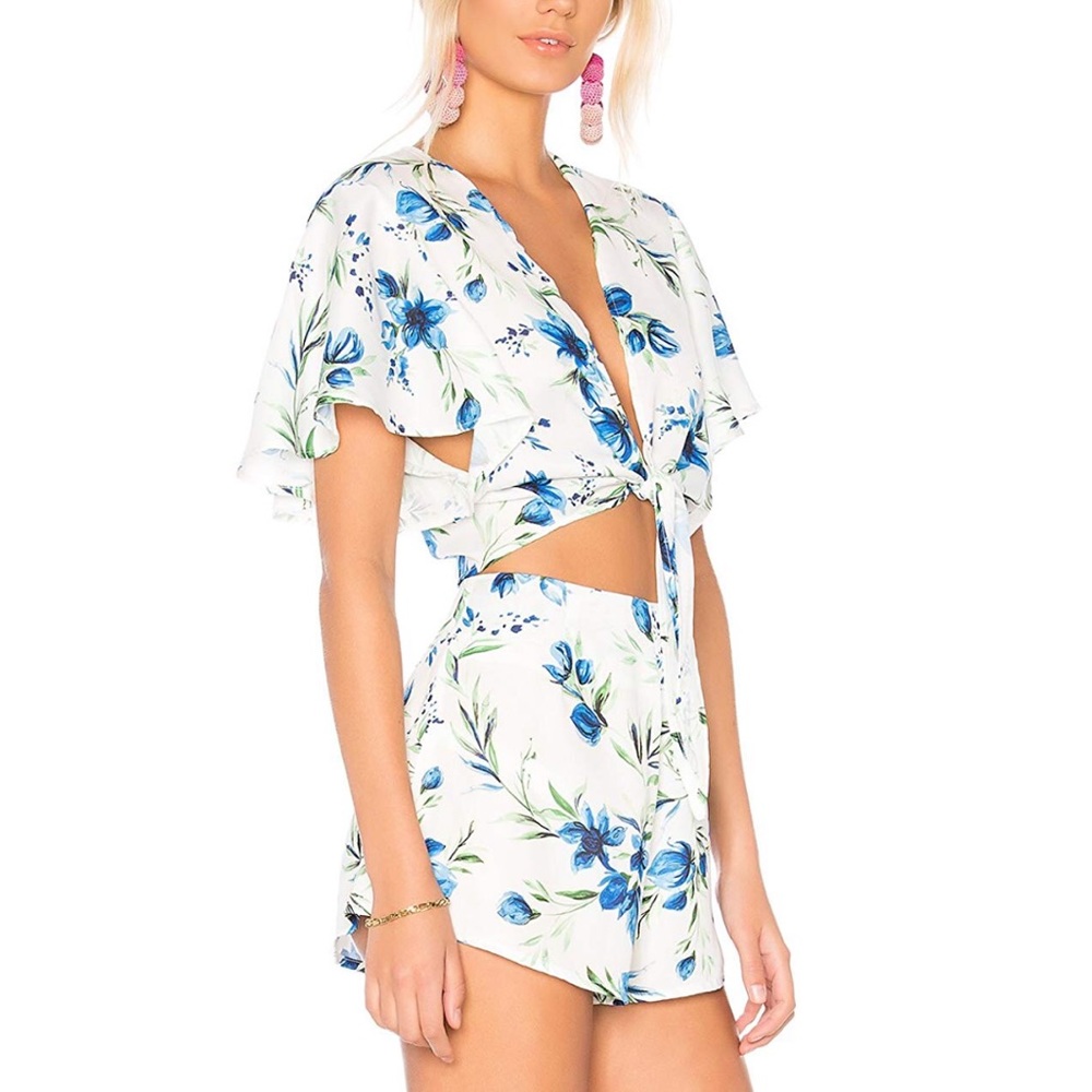 Beach Riot Floral Satin Two Piece Set
